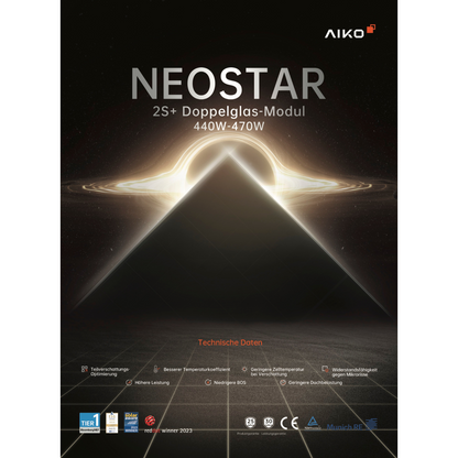 AIKO 460W, Neostar 2S+, Glas-Glas, Full Black (MAH54Db)